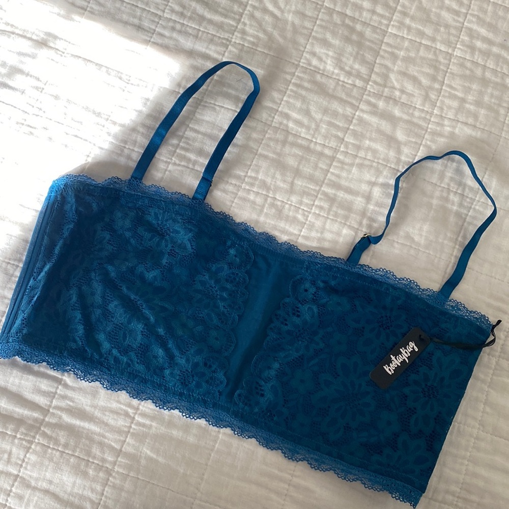 Bootaybag Lace Bandeau Bralette with boning on sides